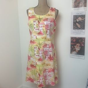 Real Clothes tropical island print dress 8